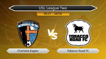 USL League Two Charlotte Eagles VS Tobacco Road FC